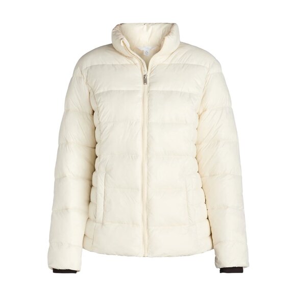 Women's Time And Tru Puffer Jacket - Almond - Size Small - Picture 4 of 4